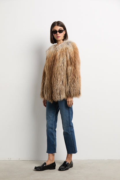 Chaqueta zorro natural red fox