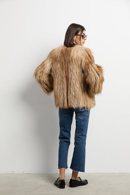 Chaqueta zorro natural red fox