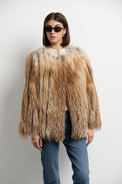 Chaqueta zorro natural red fox