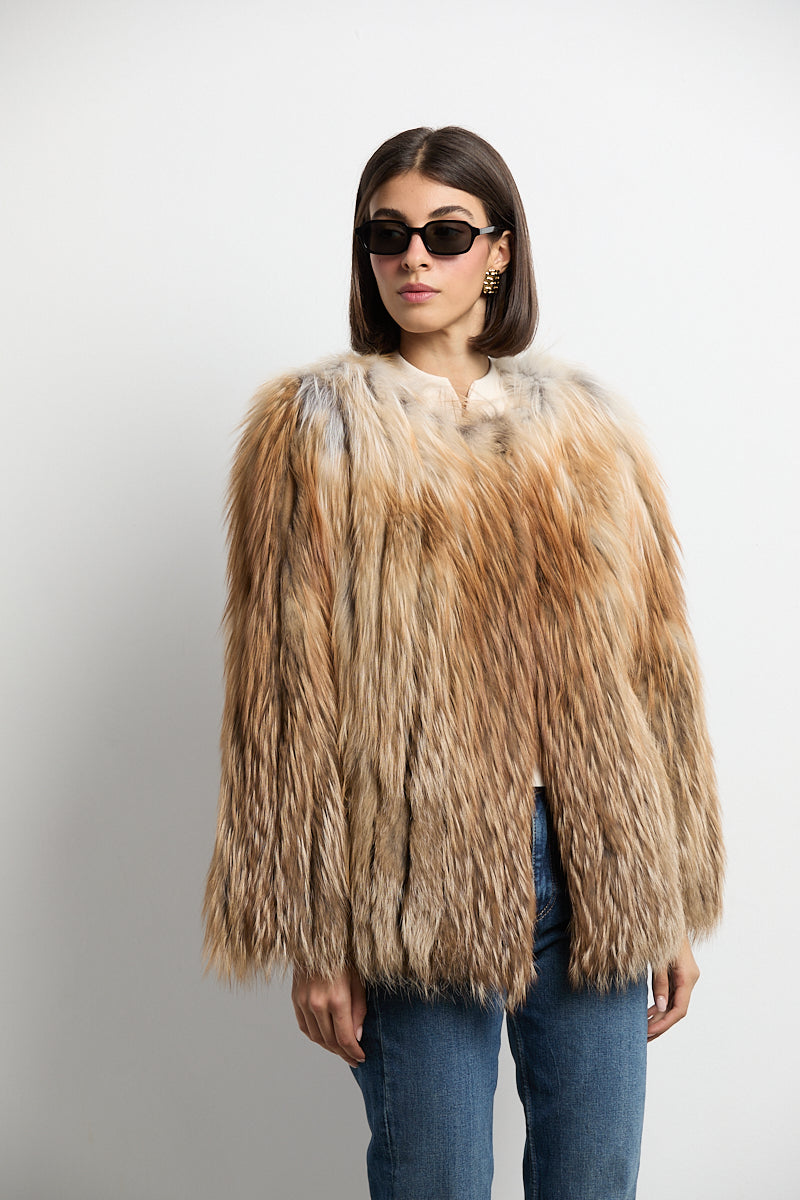 Chaqueta zorro natural red fox
