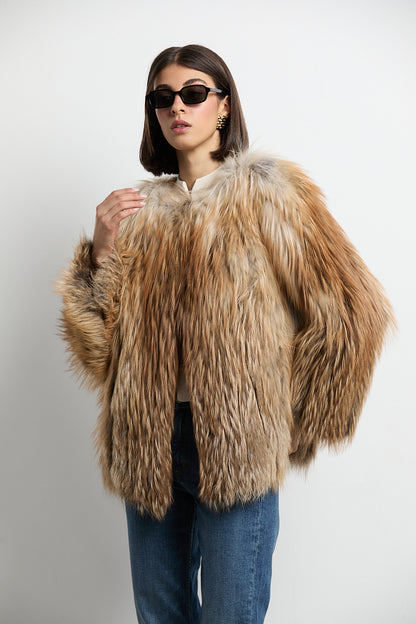 Chaqueta zorro natural red fox