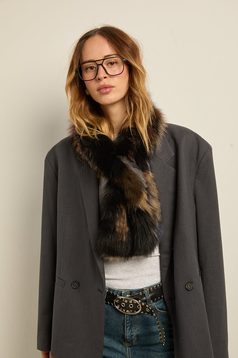 Bufanda zorro multicolor oscuro