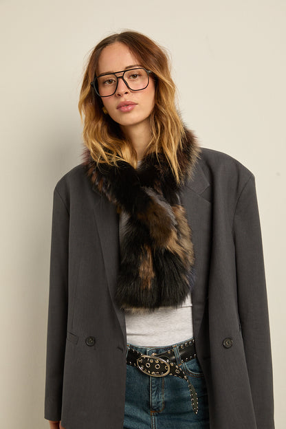 Bufanda zorro multicolor oscuro