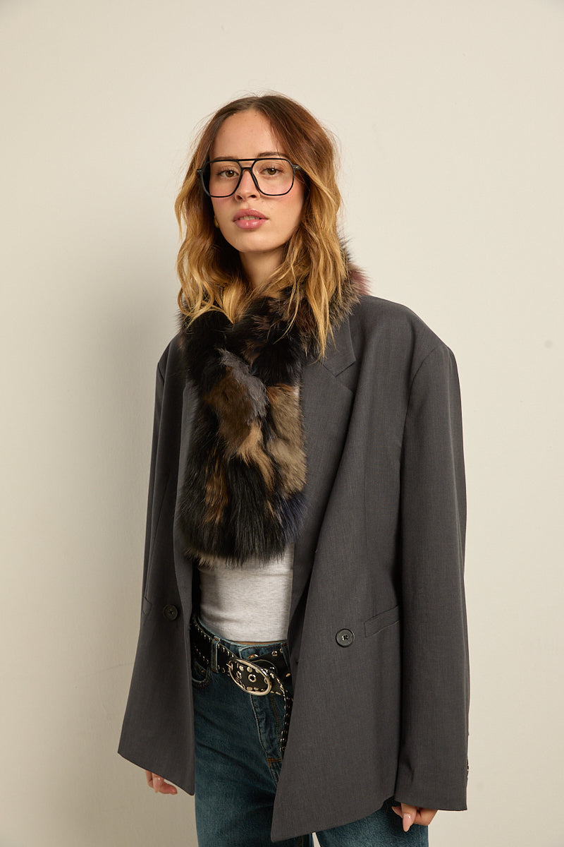 Bufanda zorro multicolor oscuro