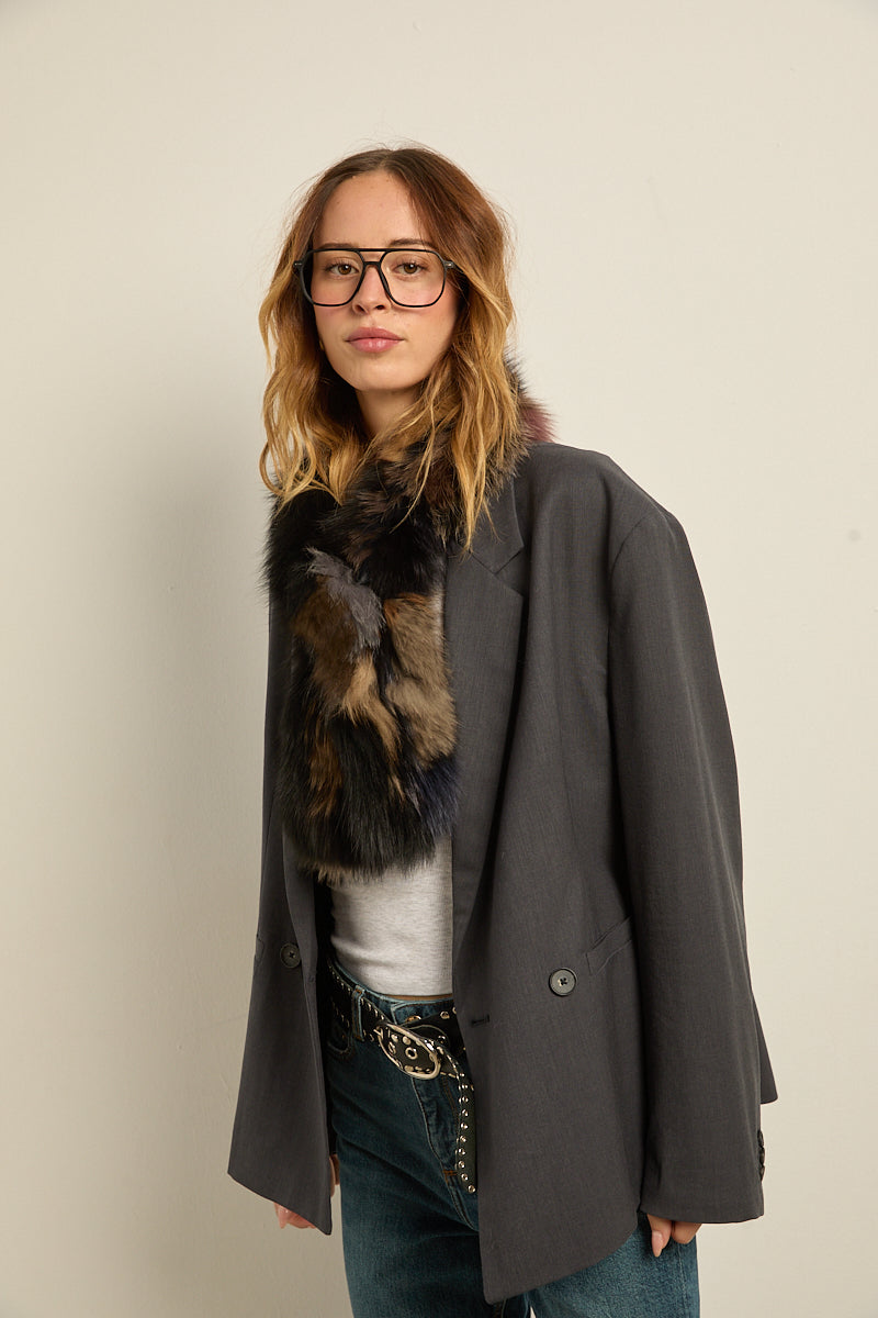 Bufanda zorro multicolor oscuro