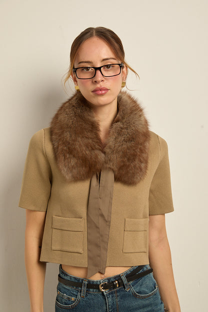 Cuello camisero zorro sable