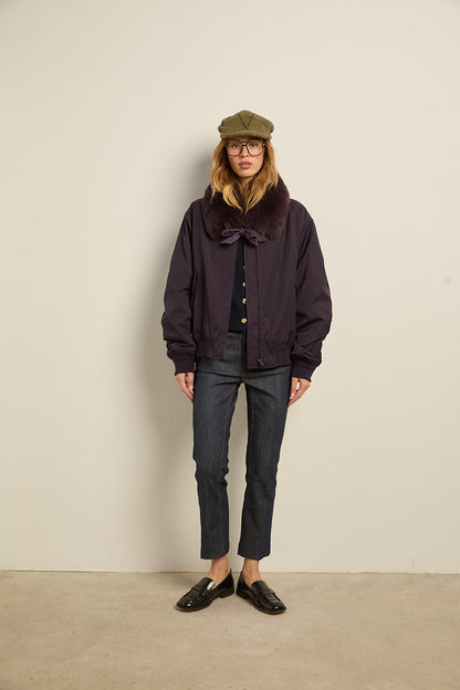 Cuello camisero zorro morado