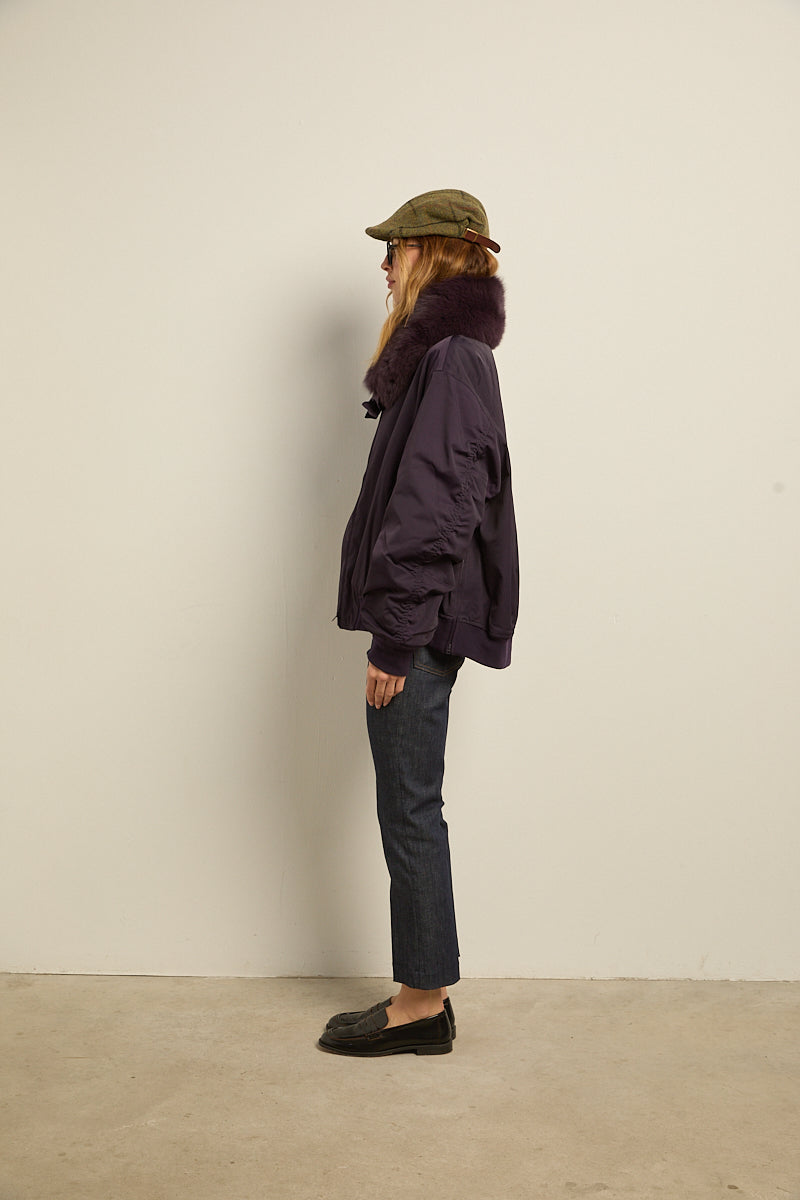 Cuello camisero zorro morado