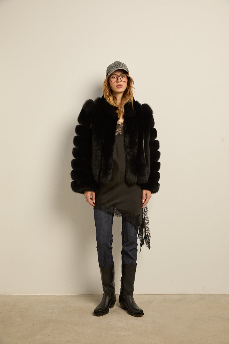 Chaqueta zorro natural black