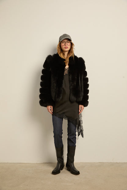 Chaqueta zorro natural black