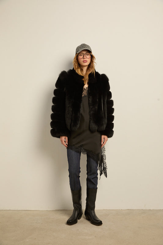Chaqueta zorro natural black