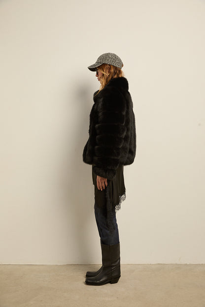 Chaqueta zorro natural black