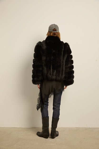 Chaqueta zorro natural black