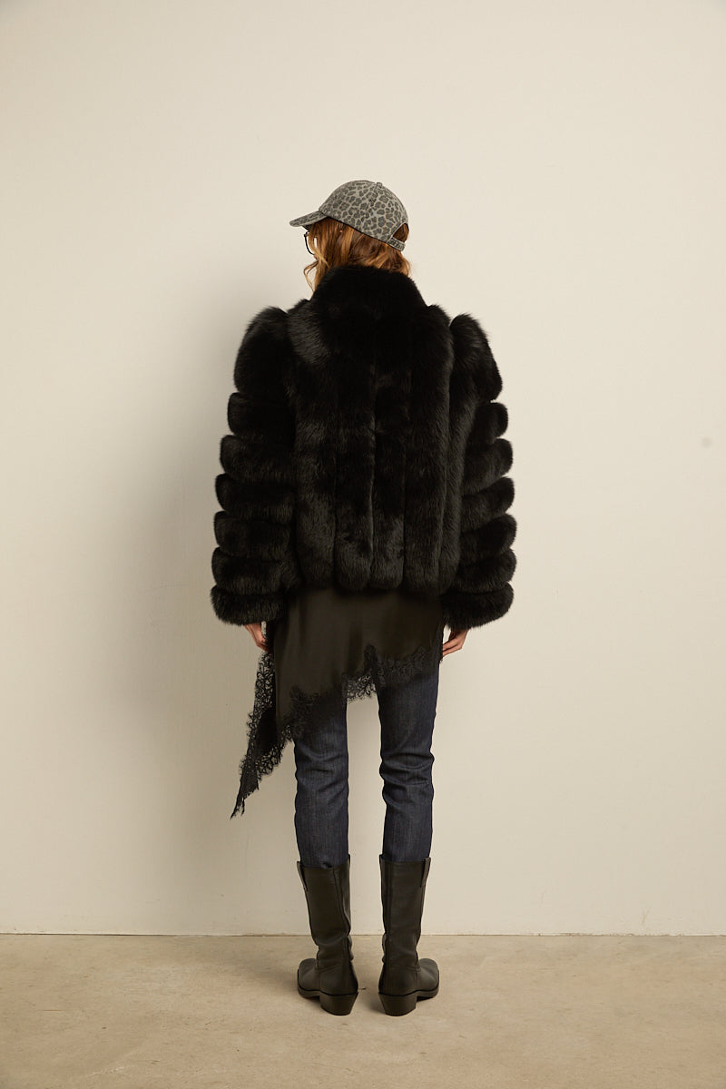 Chaqueta zorro natural black