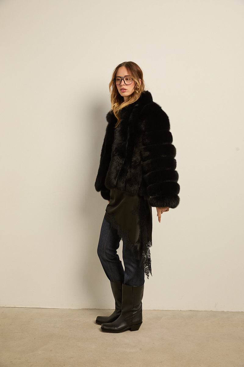 Chaqueta zorro natural black
