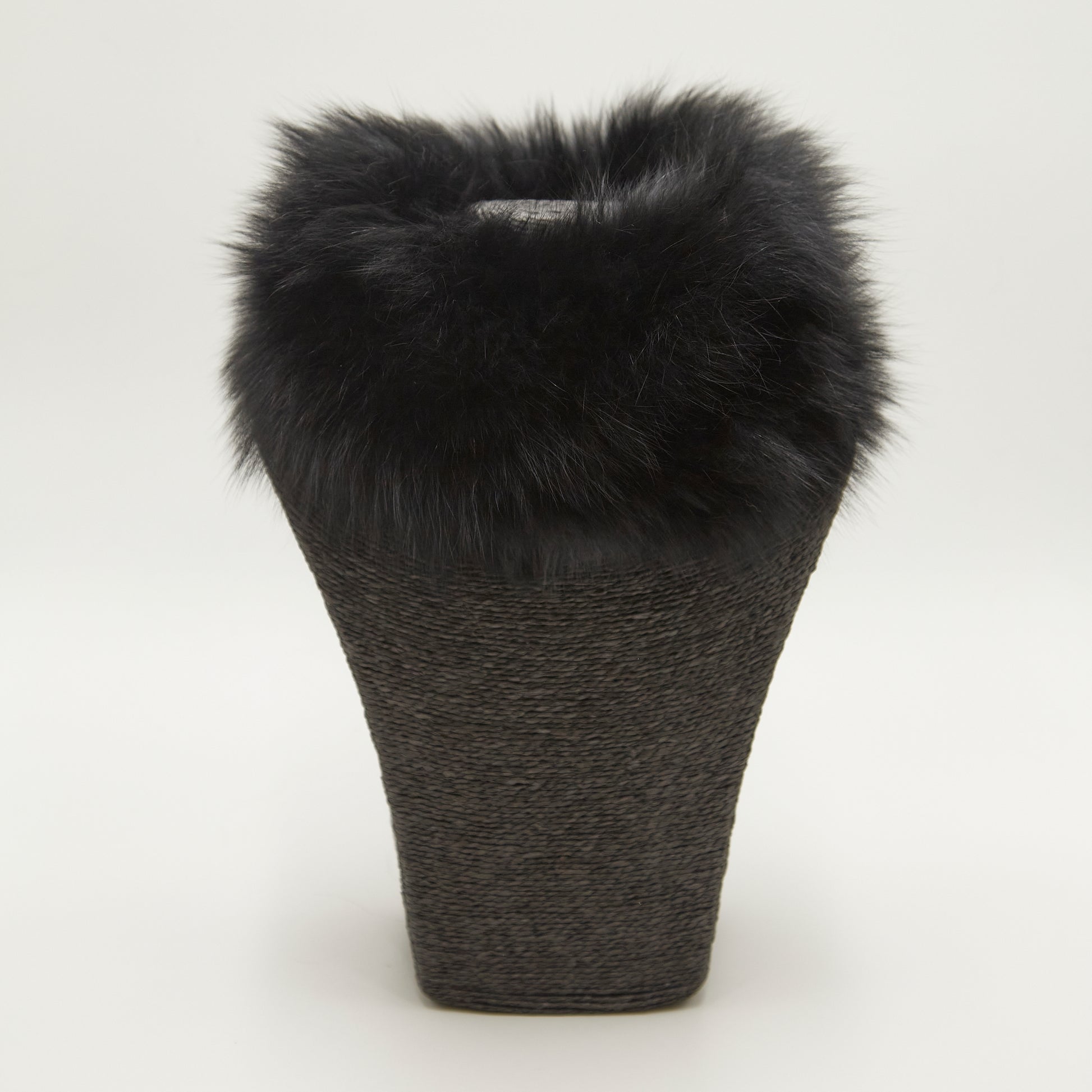 Echarpe piel de zorro negro – Bufandas Cuellos & Co