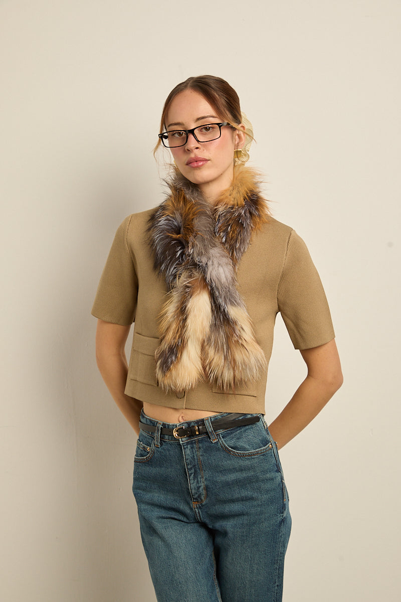 Bufanda zorro multicolor claro