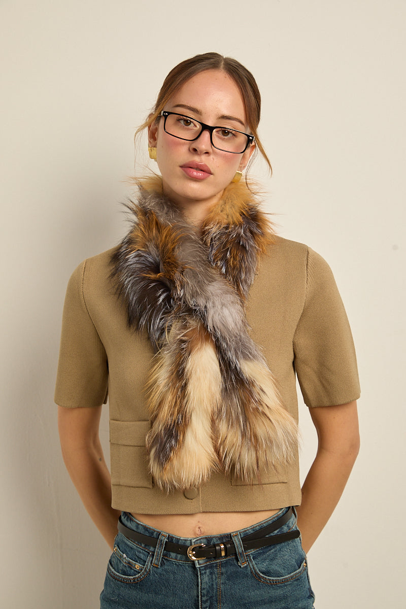 Bufanda zorro multicolor claro